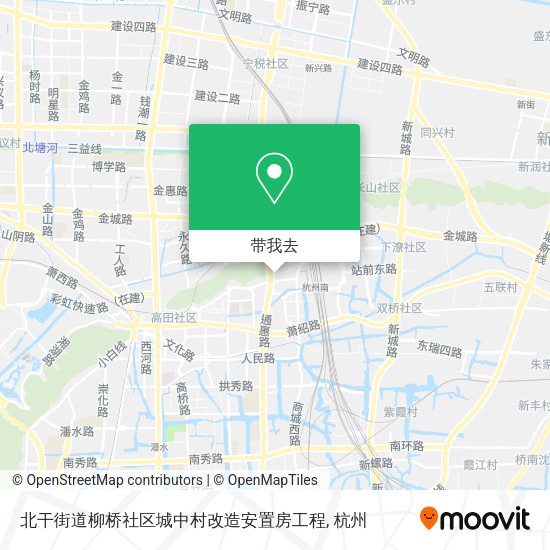 北干街道柳桥社区城中村改造安置房工程地图