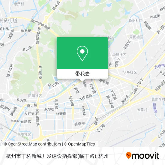 杭州市丁桥新城开发建设指挥部(临丁路)地图