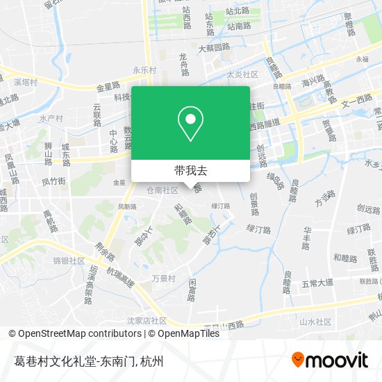 葛巷村文化礼堂-东南门地图