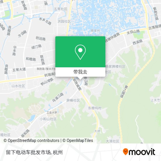 留下电动车批发市场地图
