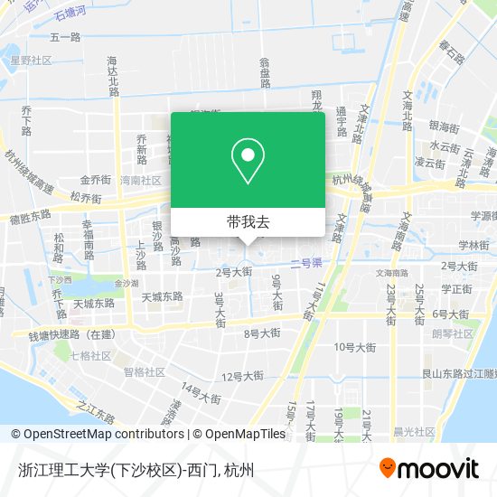 浙江理工大学(下沙校区)-西门地图