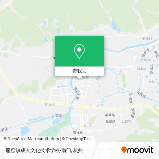 瓶窑镇成人文化技术学校-南门地图