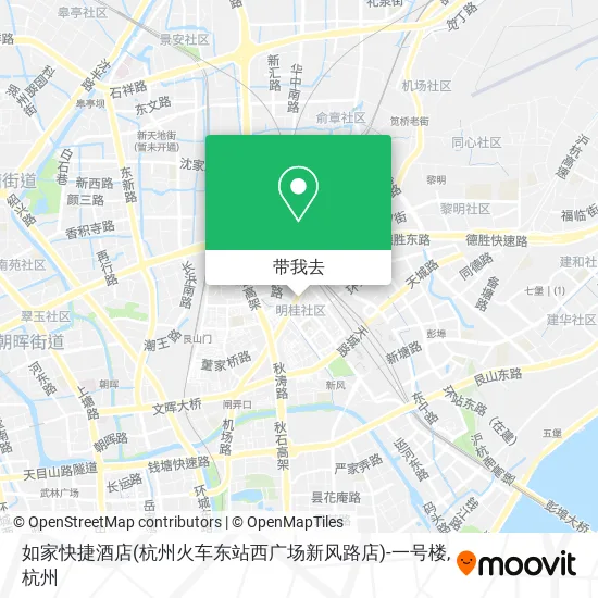 如家快捷酒店(杭州火车东站西广场新风路店)-一号楼地图