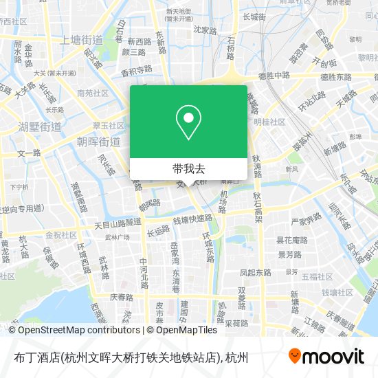 布丁酒店(杭州文晖大桥打铁关地铁站店)地图