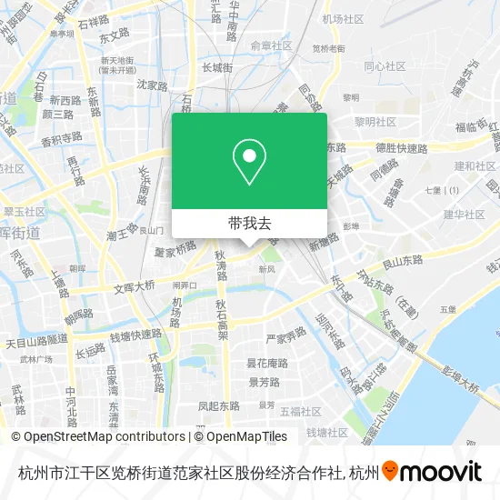 杭州市江干区览桥街道范家社区股份经济合作社地图