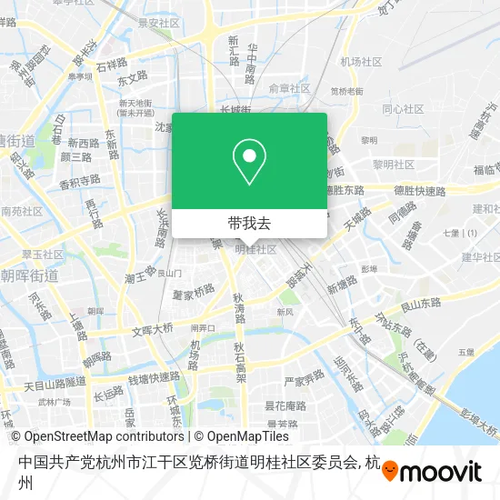 中国共产党杭州市江干区览桥街道明桂社区委员会地图