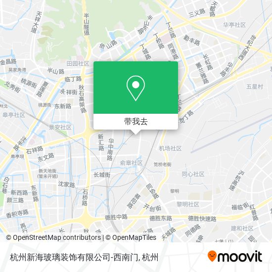 杭州新海玻璃装饰有限公司-西南门地图