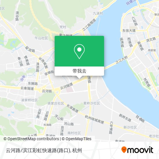 云河路/滨江彩虹快速路(路口)地图