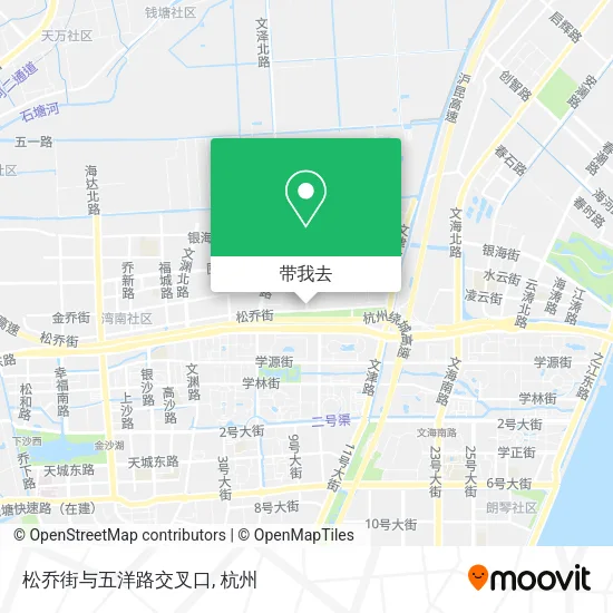 松乔街与五洋路交叉口地图