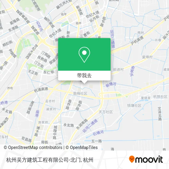 杭州吴方建筑工程有限公司-北门地图