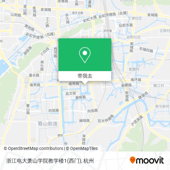 浙江电大萧山学院教学楼1(西门)地图