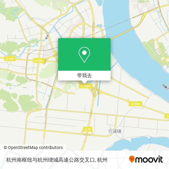 杭州南枢纽与杭州绕城高速公路交叉口地图