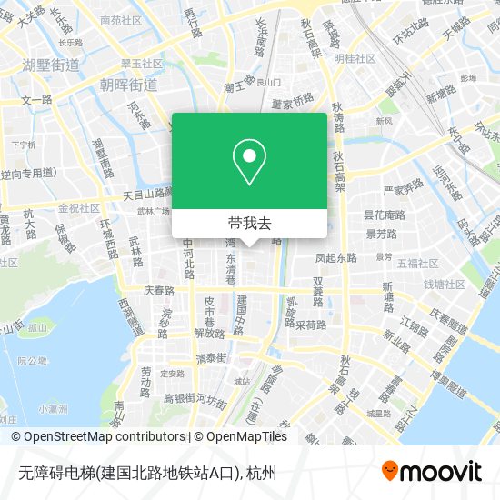 无障碍电梯(建国北路地铁站A口)地图