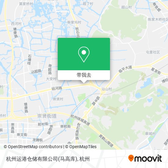 杭州运港仓储有限公司(马高库)地图