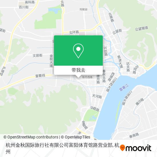 杭州金秋国际旅行社有限公司富阳体育馆路营业部地图