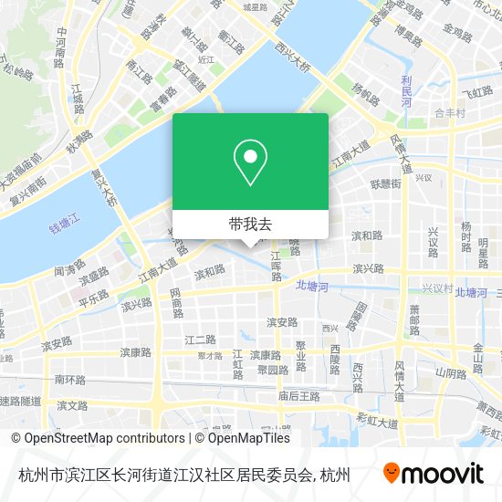 杭州市滨江区长河街道江汉社区居民委员会地图