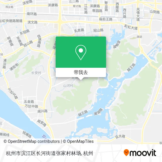 杭州市滨江区长河街道张家村林场地图