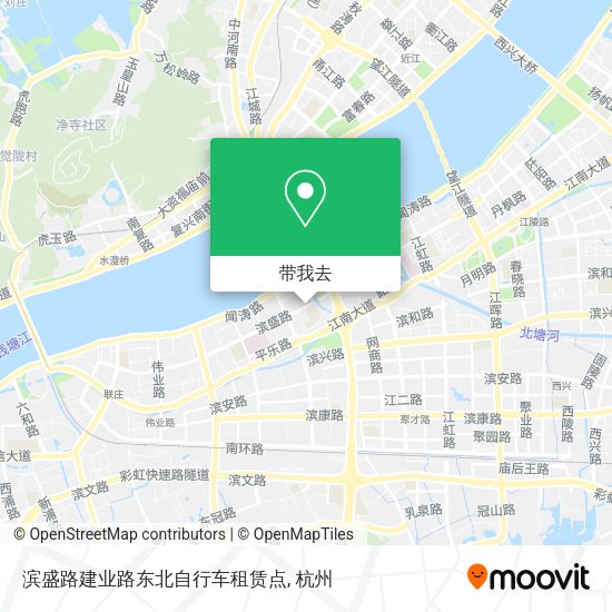 滨盛路建业路东北自行车租赁点地图