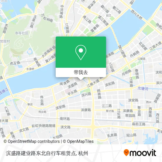 滨盛路建业路东北自行车租赁点地图