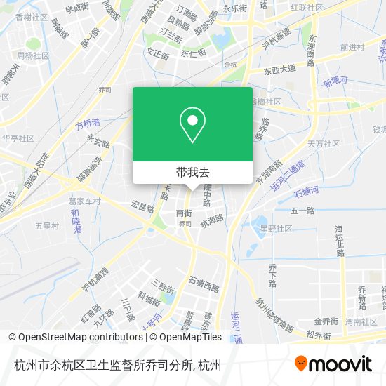 杭州市余杭区卫生监督所乔司分所地图