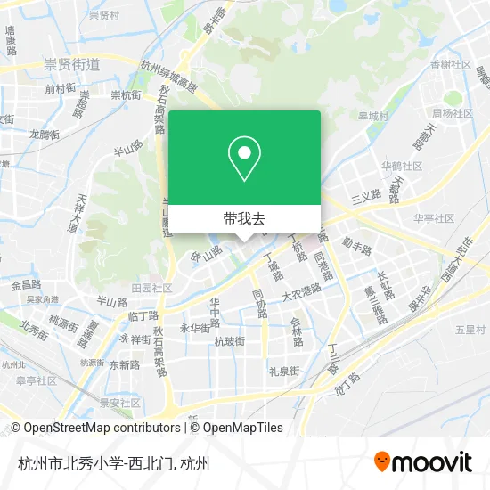 杭州市北秀小学-西北门地图