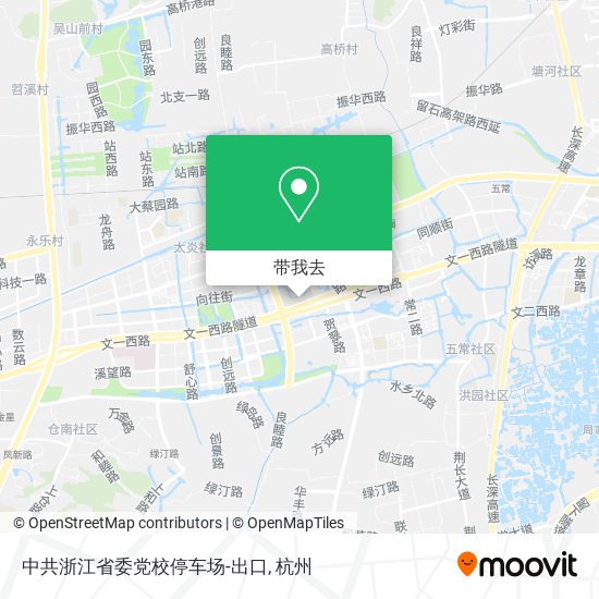 中共浙江省委党校停车场-出口地图