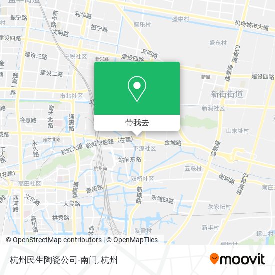 杭州民生陶瓷公司-南门地图