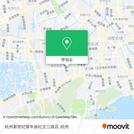 杭州新世纪青年旅社文三路店地图