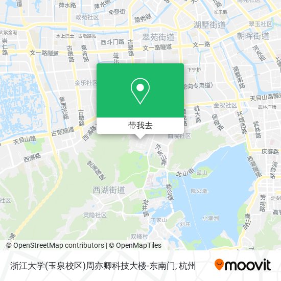 浙江大学(玉泉校区)周亦卿科技大楼-东南门地图