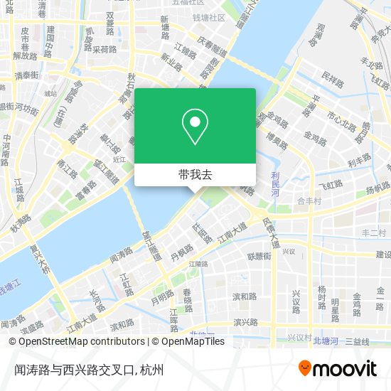 闻涛路与西兴路交叉口地图