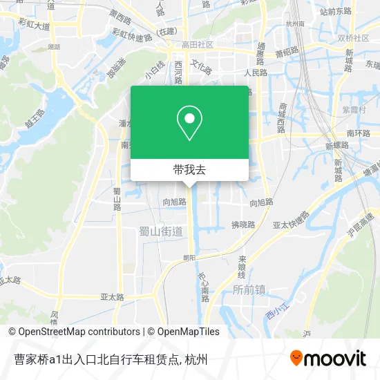 曹家桥a1出入口北自行车租赁点地图
