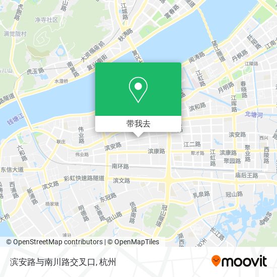 滨安路与南川路交叉口地图