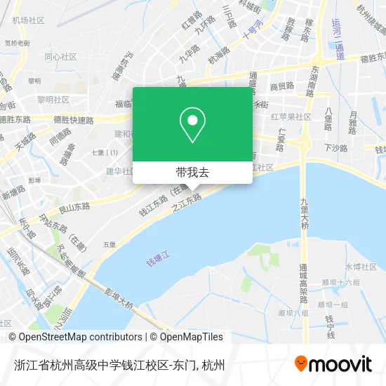 浙江省杭州高级中学钱江校区-东门地图