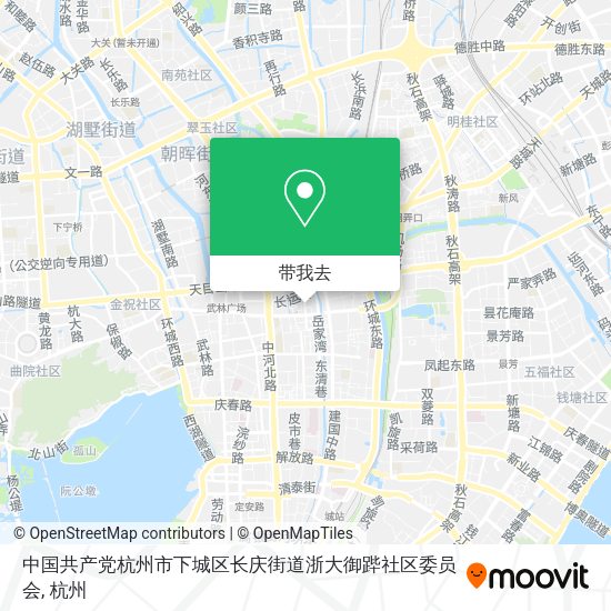 中国共产党杭州市下城区长庆街道浙大御跸社区委员会地图