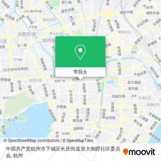 中国共产党杭州市下城区长庆街道浙大御跸社区委员会地图