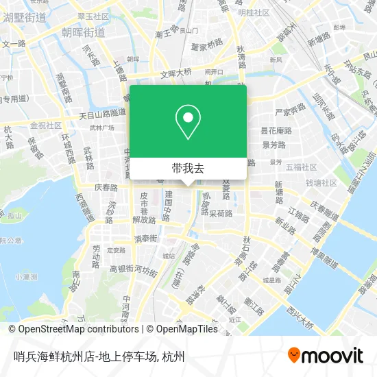 哨兵海鲜杭州店-地上停车场地图