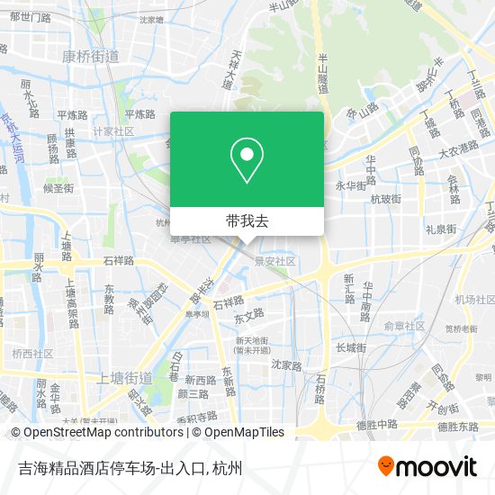 吉海精品酒店停车场-出入口地图