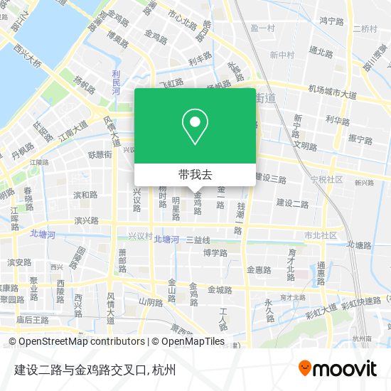 建设二路与金鸡路交叉口地图