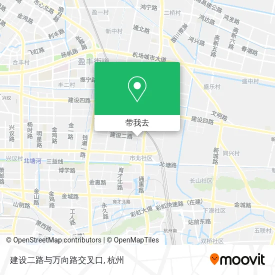 建设二路与万向路交叉口地图