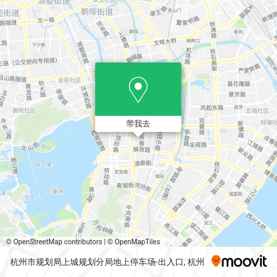 杭州市规划局上城规划分局地上停车场-出入口地图