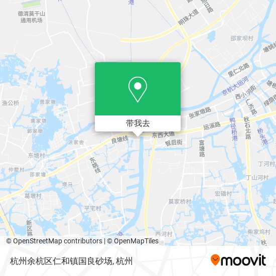 杭州余杭区仁和镇国良砂场地图