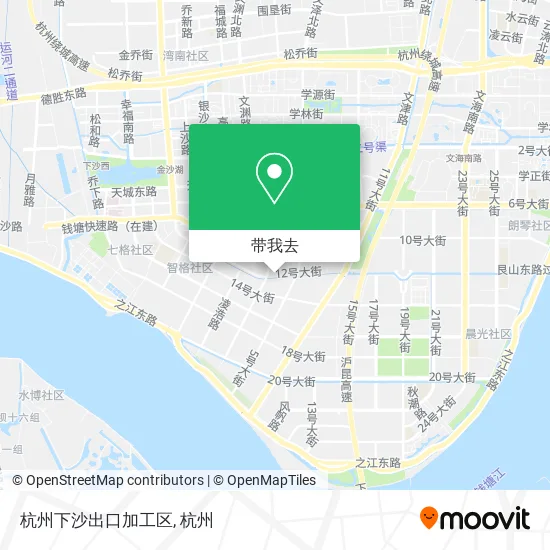 杭州下沙出口加工区地图