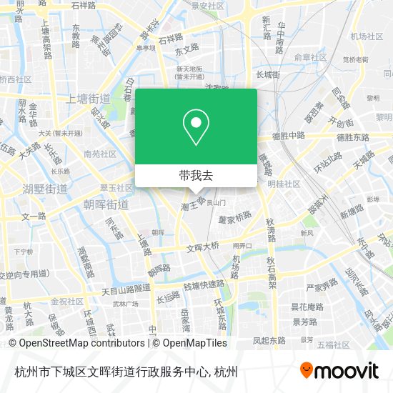 杭州市下城区文晖街道行政服务中心地图
