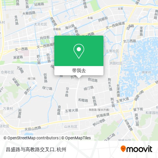 昌盛路与高教路交叉口地图