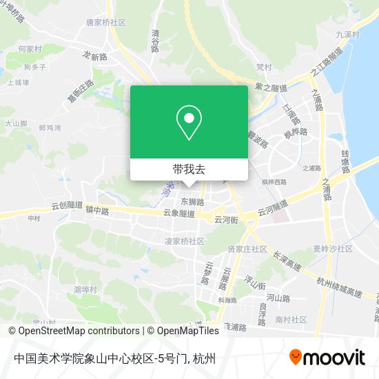 中国美术学院象山中心校区-5号门地图