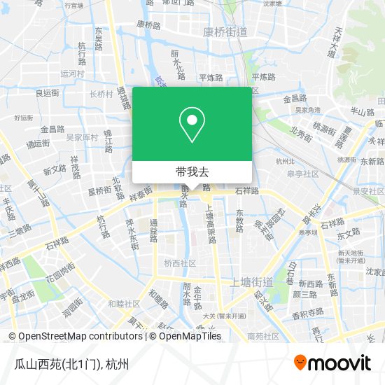 瓜山西苑(北1门)地图