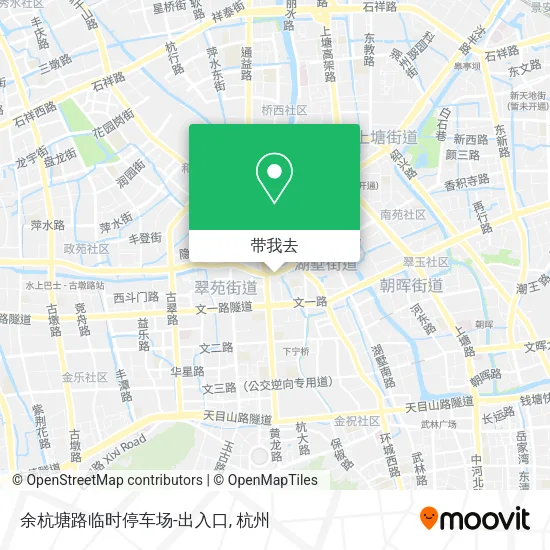 余杭塘路临时停车场-出入口地图