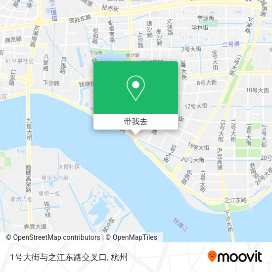1号大街与之江东路交叉口地图