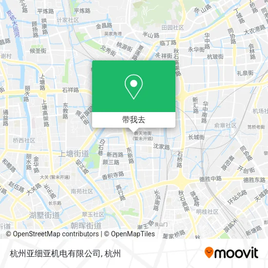杭州亚细亚机电有限公司地图