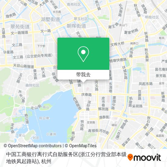中国工商银行离行式自助服务区(浙江分行营业部本级地铁凤起路站)地图